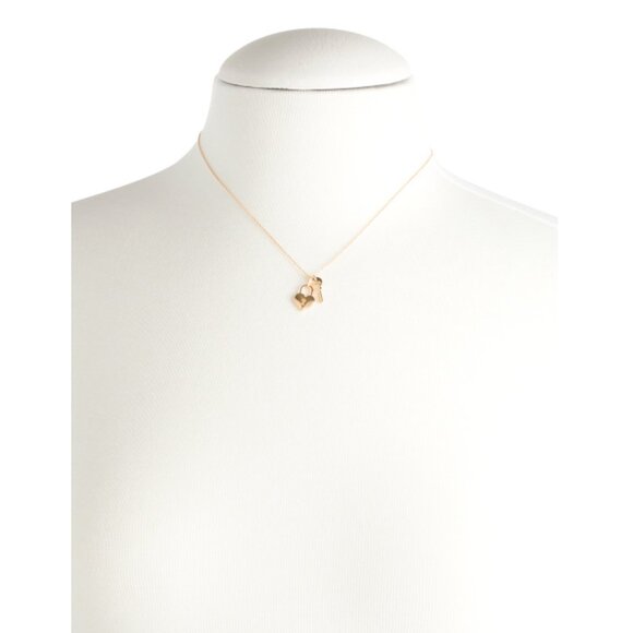 MILOR SILVER  Italy 18kt Gold Plated Sterling Silver Heart Locket Necklace - Picture 2 of 2